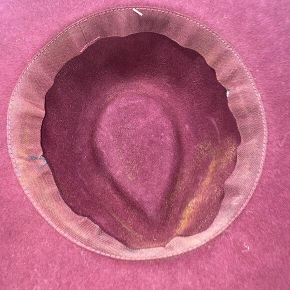Dark Red Wool Rancher Wide Brim 57cm main image 7